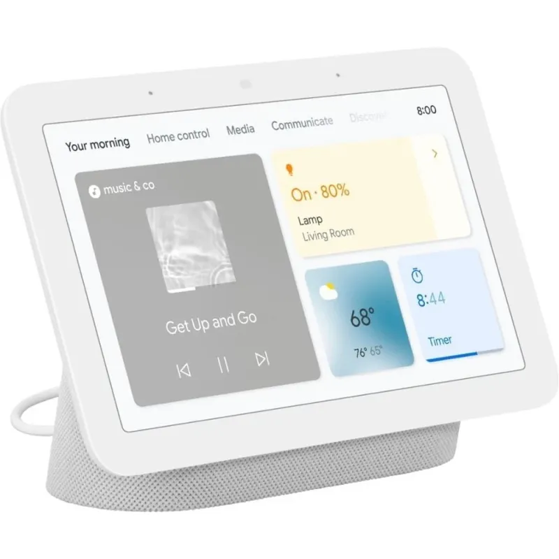 Google Nest Hub Chalk Bianco | Smart Display con Assistente Google