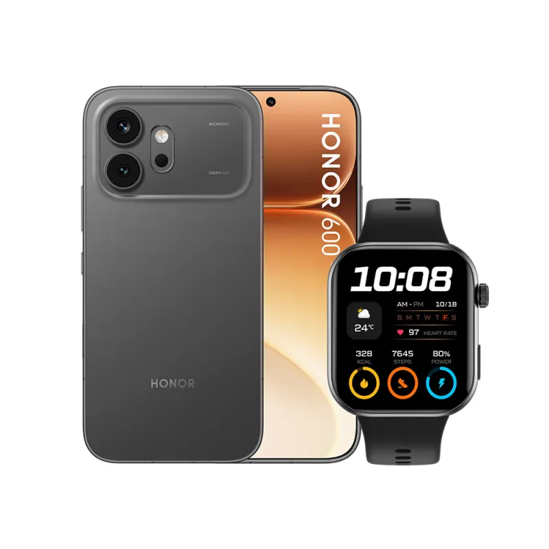 Bundle Honor 600 5G 8/256GB + Smartwatch | AMOLED e Snapdragon 6